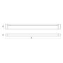 Luminaria LED de 50 cm, 75 lm/W, 5,3 W, IP20 – foto 2