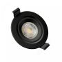 Foco empotrable GU10 – redondo – negro – orientable – IP20 – Ø90×26 mm – sin bombilla