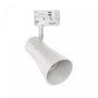 Foco trifásico para riel GU10 blanco – 80×140×180 mm