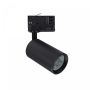 Foco trifásico para riel GU10 negro – 57×101×169 mm