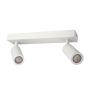Foco de superficie MR11 2 cabezales – blanco – orientable – IP20 – 260×54×160 mm – sin bombilla – foto 3