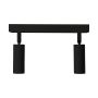 Foco de superficie MR11 2 cabezales – negro – orientable – IP20 – 260×54×160 mm – sin bombilla – foto 2