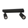 Foco de superficie MR11 2 cabezales – negro – orientable – IP20 – 260×54×160 mm – sin bombilla – foto 3