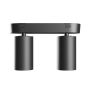 Foco de superficie GU10 2 cabezales – negro – IP20 – 220×70×135 mm – sin bombilla – foto 3