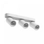 Foco de superficie GU10 3 cabezales – blanco – IP20 – 350×70×135 mm – sin bombilla