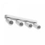 Foco de superficie GU10 4 cabezales – blanco – IP20 – 480×70×135 mm – sin bombilla