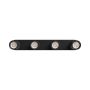Foco de superficie GU10 4 cabezales – negro – IP20 – 480×70×135 mm – sin bombilla – foto 4