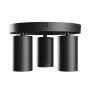 Foco de superficie GU10 3 cabezales – redondo – negro – IP20 – 220×134 mm – sin bombilla – foto 3