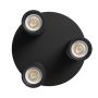 Foco de superficie GU10 3 cabezales – redondo – negro – IP20 – 220×134 mm – sin bombilla – foto 4