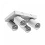 Foco de superficie GU10 4 cabezales – cuadrado – blanco – IP20 – 220×220×134 mm – sin bombilla