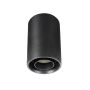 Foco de superficie GU10 – redondo – negro – orientable – IP20 – 80×130 mm – sin bombilla