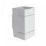 Aplique de pared G9 – cuadrado – blanco – IP20 – 80×150 mm – sin bombilla