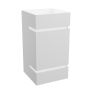 Aplique de pared G9 – cuadrado – blanco – IP20 – 80×150 mm – sin bombilla – foto 2
