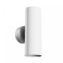 Aplique de pared GU10 2 cabezales – redondo – blanco – IP20 – 55×160×90 mm – sin bombilla