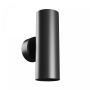 Aplique de pared GU10 2 cabezales – redondo – negro – IP20 – 55×160×90 mm – sin bombilla