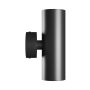 Aplique de pared GU10 2 cabezales – redondo – negro – IP20 – 55×160×90 mm – sin bombilla – foto 3