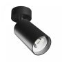 Aplique de pared GU10 – redondo – negro – IP20 – 55×100×165 mm – sin bombilla