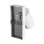 Aplique de pared GU10 – redondo – blanco – con interruptor – IP20 – 55×100 mm – sin bombilla – foto 4