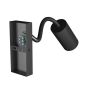 Aplique de pared GU10 – brazo flexible – redondo – negro – con interruptor – IP20 – 55×100×410 mm – sin bombilla – foto 4