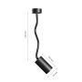 Aplique foco GU10 con brazo flexible 410 mm – IP20 – negro – foto 6
