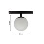 Luminaria LED tipo globo para carril, 5W CCT 48V Ø100 mm, regulable, color negro. – foto 6
