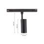 Foco LED de carril de 6W CCT 48V regulable, color negro. – foto 7