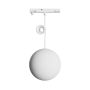 Lámpara colgante LED tipo globo para riel estrecho, 7W K3000, 48V, Ø100 mm, blanca. – foto 2