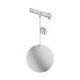 Lámpara colgante LED tipo globo para riel estrecho, 7W K3000, 48V, Ø100 mm, blanca. – foto 4