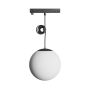 Lámpara colgante LED tipo globo para riel estrecho 7W K3000 48V Ø100 mm Negra – foto 2