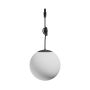 Lámpara colgante LED tipo globo para riel estrecho 7W K3000 48V Ø100 mm Negra – foto 3