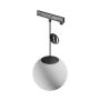 Lámpara colgante LED tipo globo para riel estrecho 7W K3000 48V Ø100 mm Negra – foto 4