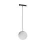Lámpara colgante LED tipo globo para riel estrecho 7W K3000 48V Ø100 mm Negra – foto 5