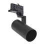 Foco trifásico para riel GU10 negro – 56,5×121×172 mm