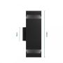 Lámpara de pared LED cuadrada para exteriores con anillo de luz, 18 W, temperatura de color controlada (CCT), IP54, color negro. – foto 4