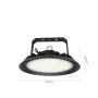Campana LED high bay 200W K4000 34000 lm 90° IP65 – Negro – DALI – foto 6