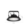 Campana LED high bay 100W K4000 17000 lm 90° IP65 – Negro – DALI – foto 5