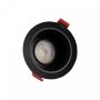 Foco empotrable GU10 antideslumbrante Ø85 mm – Negro – Orientable