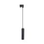 Lámpara colgante GU10 para carril trifásico Ø55 mm con cable de 1 m – Negro
