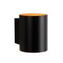 Aplique de pared G9 – cilíndrico – negro/dorado – IP20 – 101×81×100 mm – sin bombilla