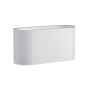 Aplique de pared G9 – ovalado – blanco – IP20 – 80×80×160 mm – sin bombilla