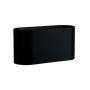 Aplique de pared G9 – ovalado – negro – IP20 – 80×80×160 mm – sin bombilla
