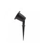 Foco de jardín con pica GU10 – Aluminio – Negro – IP65 – Orientable
