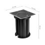 Foco empotrable de suelo LED GU10 cuadrado IP67 110x110x140 mm gris – con cableado pasante – foto 4