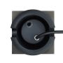 Foco empotrable de suelo LED GU10 cuadrado IP67 110x110x140 mm gris – con cableado pasante – foto 5