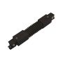 Conector de riel flexible de 3 fases negro