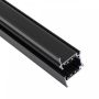 Carril empotrable trifásico 2 m para focos de carril – Negro