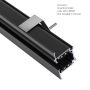 Carril empotrable trifásico 2 m para focos de carril – Negro – foto 4