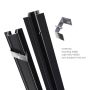 Carril empotrable trifásico 2 m para focos de carril – Negro – foto 5