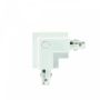 Conector de riel de 3 fases derecho blanco
