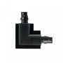 Conector de riel de 3 fases derecho negro